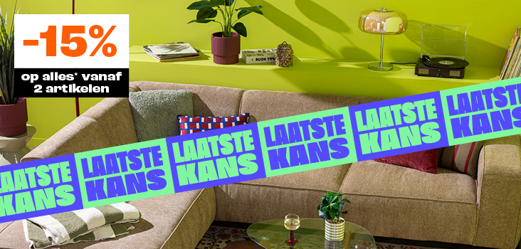 Laatste kans, 15% korting op alles!
