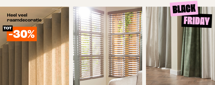 Heel veel raamdecoratie tot 30% korting