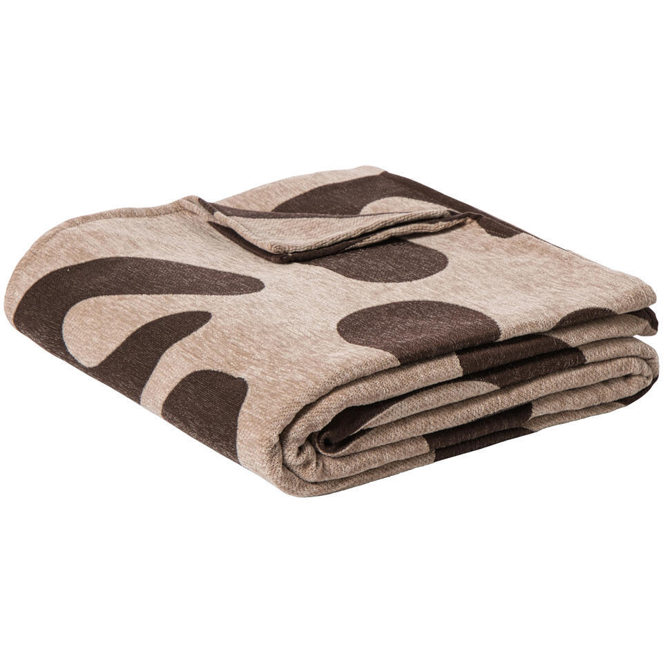 Sprei Tanis Donker Bruin/Zand