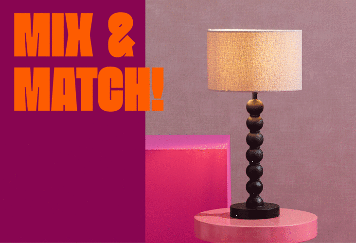 15% korting op alle lampenkappen en -voeten