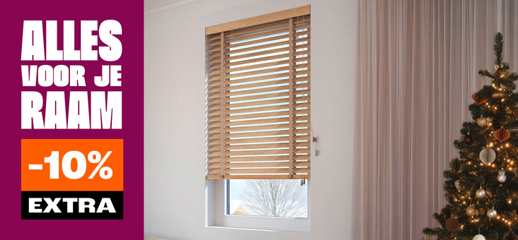 10% extra korting op alles voor je raam