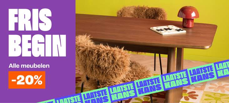Laatste kans! 20% korting op alle meubelen