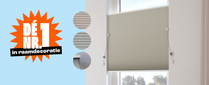 10% korting op plisségordijnen op maat