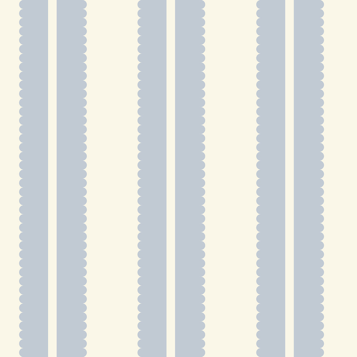 Behang blauwe streep