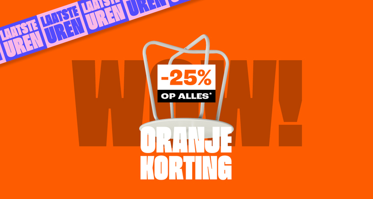 Laatste uren! 25% korting op alles vanaf 2 stuks