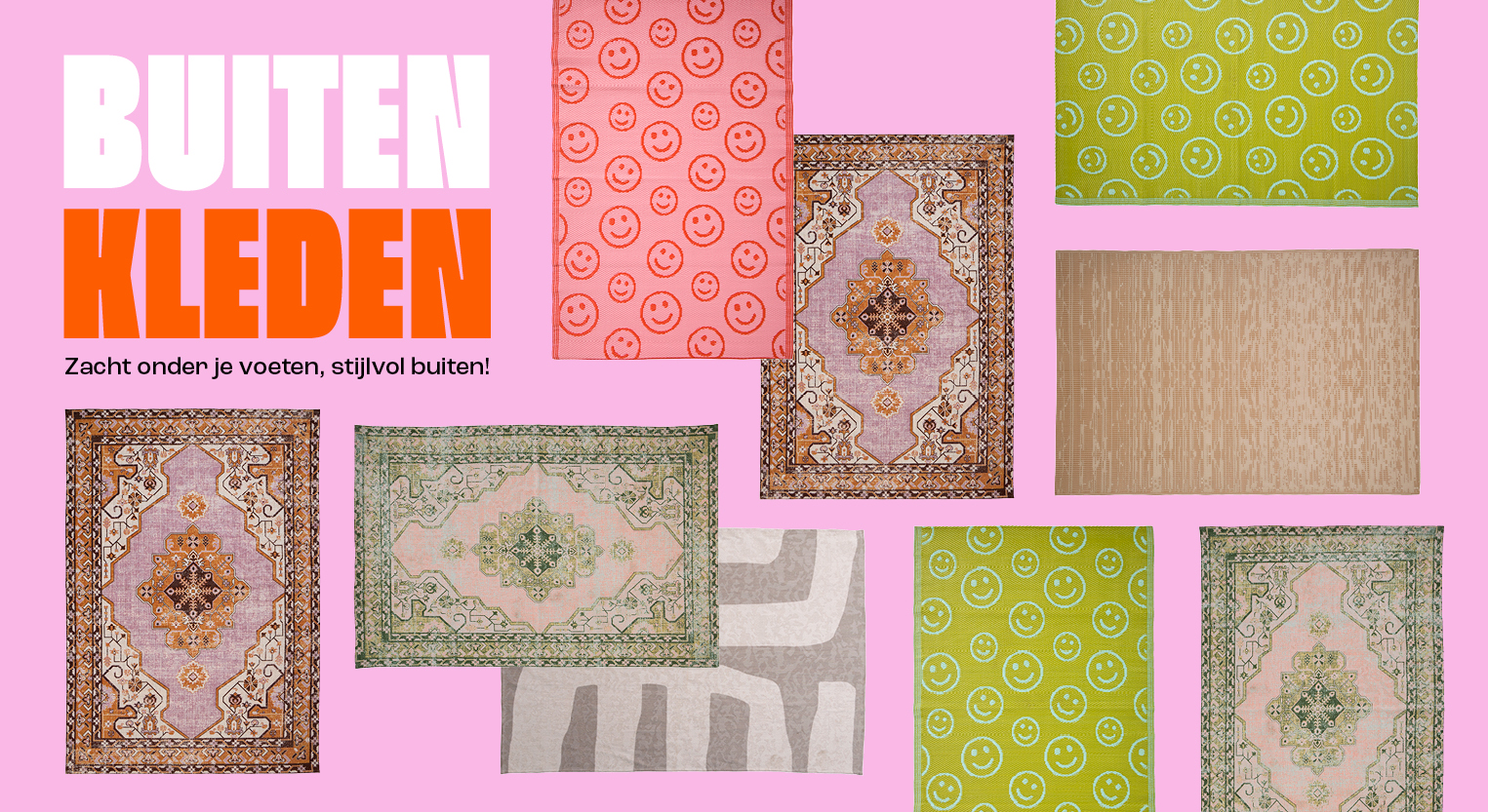 10% korting op alle buitenkleden
