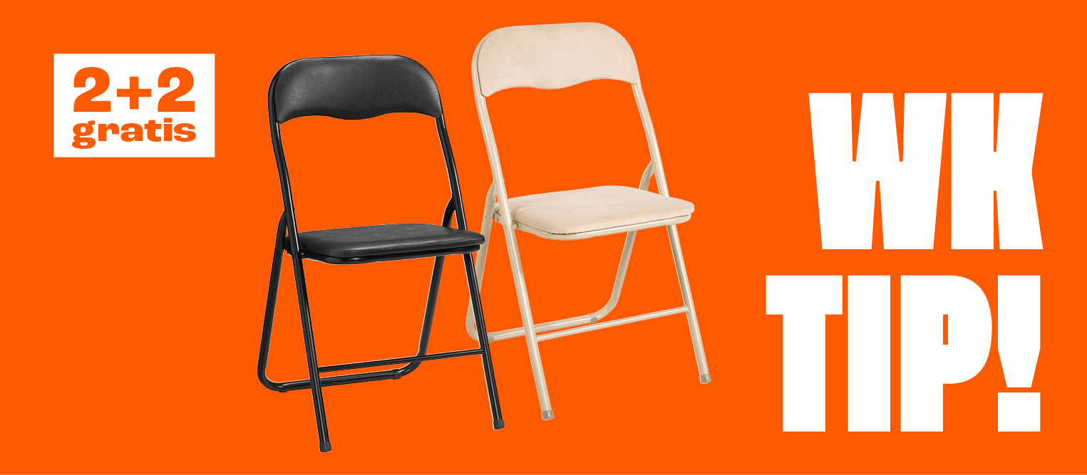 WK TIP! Alle klapstoelen 2+2 gratis