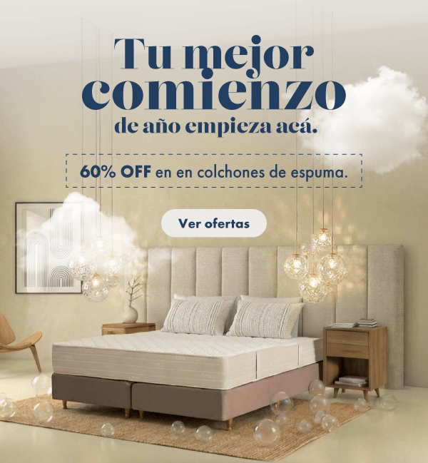 60% off en colchones de espuma