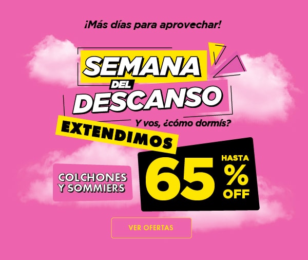 Semana del descanso con 65% OFF