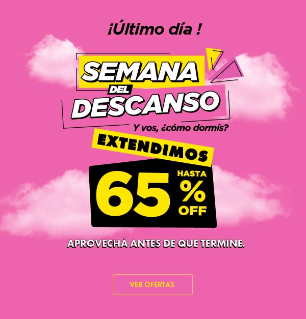 Semana del descanso con 65% OFF