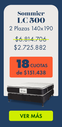 Colchón Bonelltop 1 plazas 80x190 $2.614.775 $1.045.910 18 CUOTAS de $58.106 VER MÁS