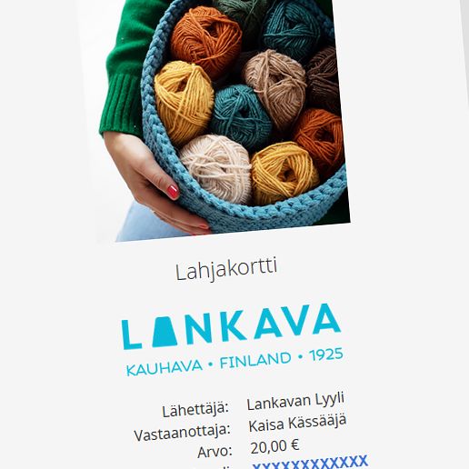 Lahjakortti Lankavan verkkokauppaan