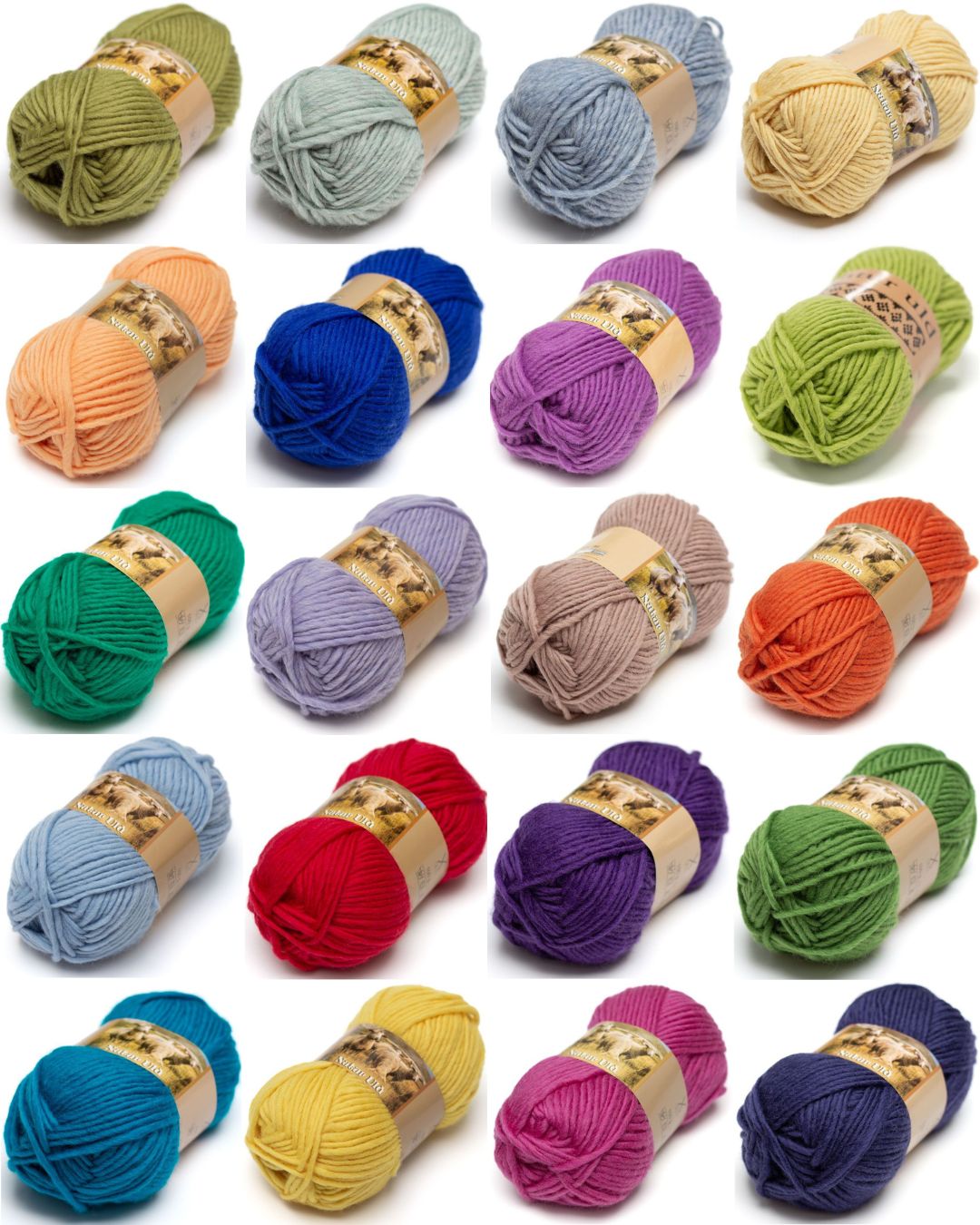 Hjertegarn Natur Uld uudet värit