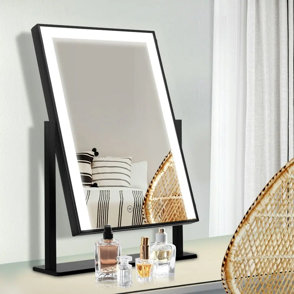 Image of Makeup Mirror 30x40cm Vanity with LED Light Rotation