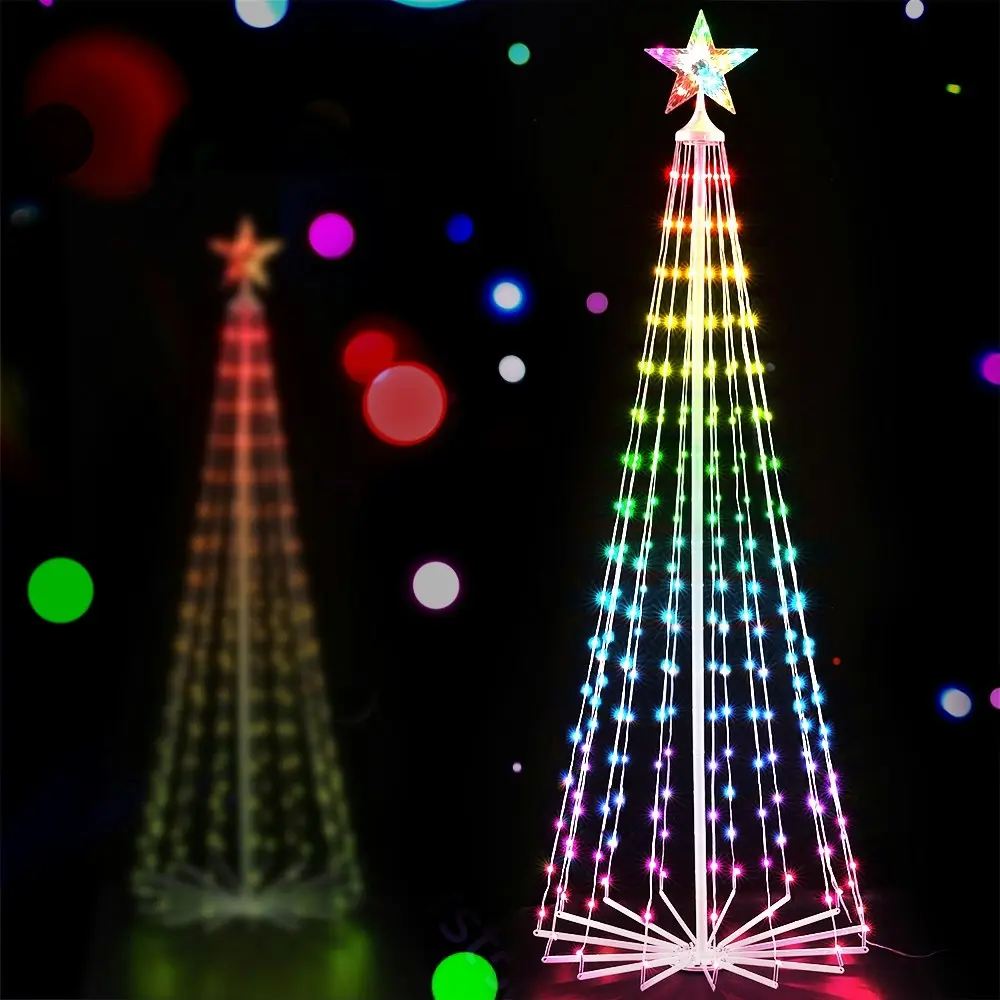 Image of Christmas Tree 1.8m 265 RGB LED Fairy Lights Xmas Trees Decoration