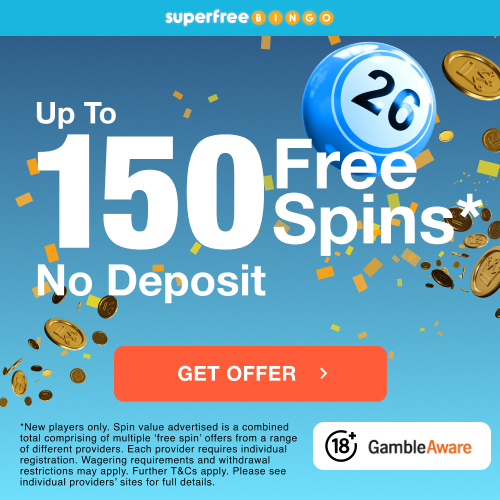 Up to 150 Bingo Free Spins