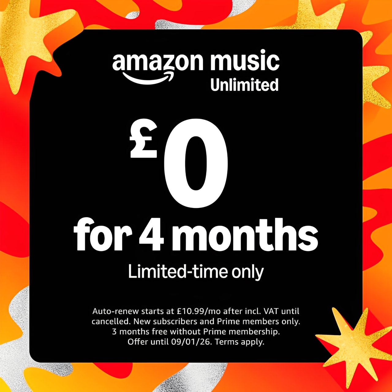Free 4 Months of Amazon Music
