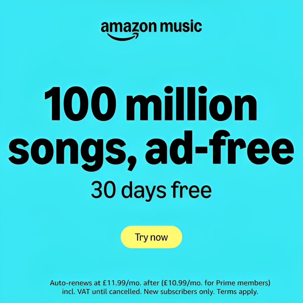 Free Amazon Music – Unlimited Access To 100 Million Songs