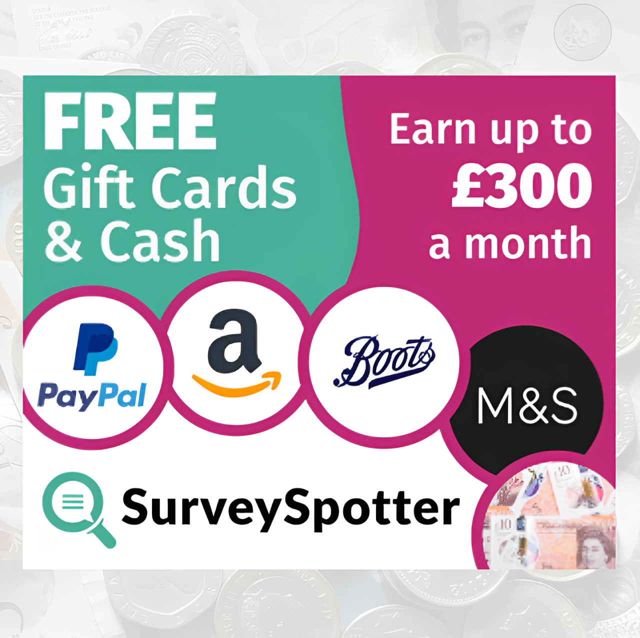 Earn Up To £300 Per Month