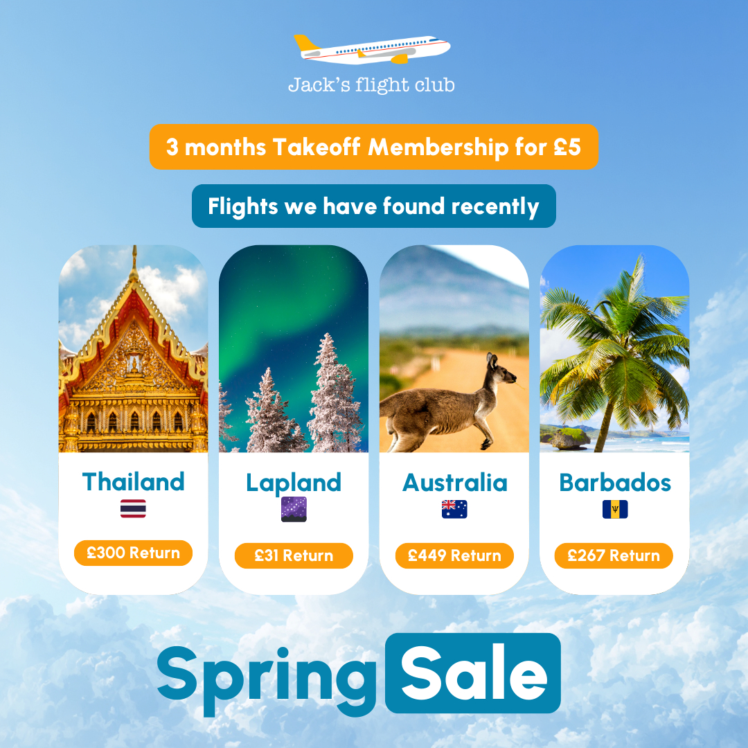 Travel Deals for £5 with Jack’s Flight Club