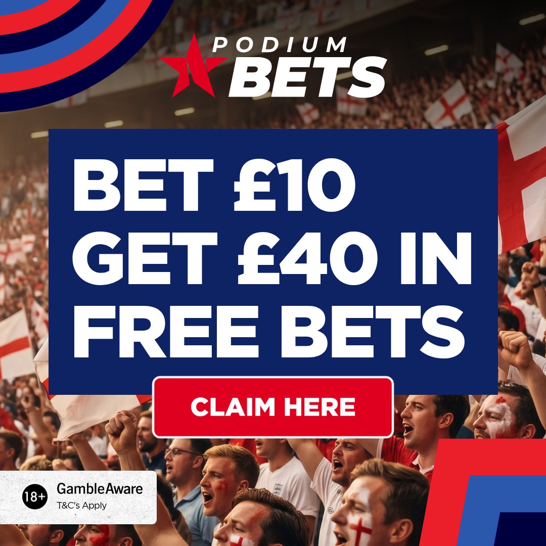 £40 Free Bet – England vs Argentina