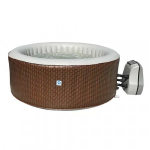 Avenli Nice barna rattan mintás felfújható jakuzzi 204×70cm 1000 liter