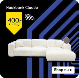 Hoekbank Claude 400,- korting