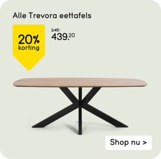 Alle Trevora eettafels 20% korting