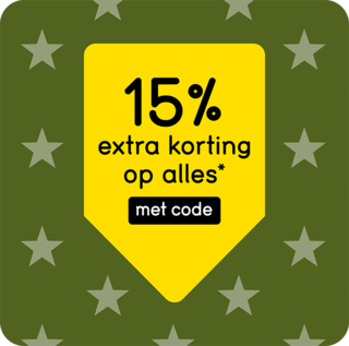 15% extra korting op alles