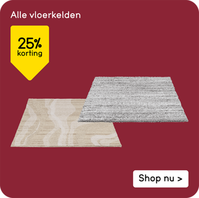 vloerkleden 25% korting