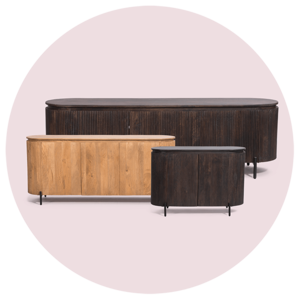 Dressoir Vito - donkerbruin - 81x115x43 cm