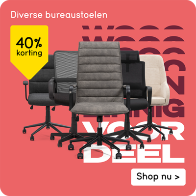 Diverse bureaustoelen 40% korting