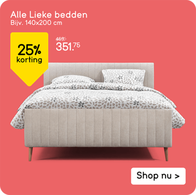 Alle Lieke bedden 25% korting