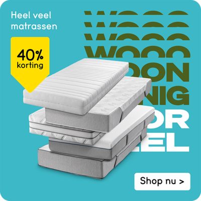 Heel veel matrassen 40% korting