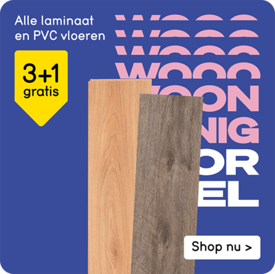 Alle laminaat en PVC vloeren 3+1 gratis