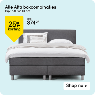 Alle Alta boxcombinaties 25% korting 