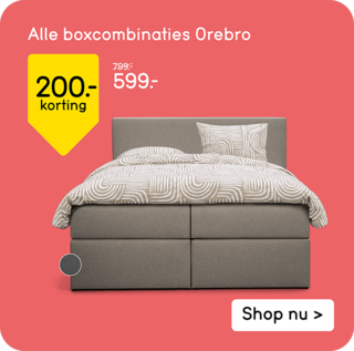 200,- korting Alle boxcombinaties Orebro