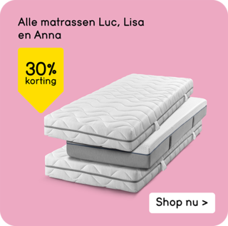 Alle matrassen Luc, Lisa en Anna 30% korting