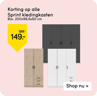 Korting op alle sprint kasten