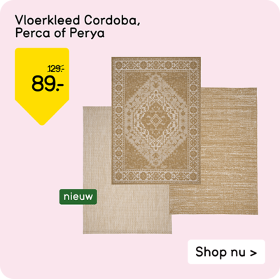 Vloerkleed Cordoba, Perca of Perya van 129,- voor 89,-