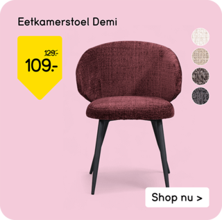 Eetkamerstoel Demi van 129,- voor 109,-