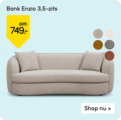 Bank Enzio van 899,- voor 749,- 