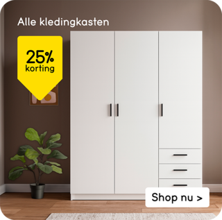 Alle kledingkasten 25% korting