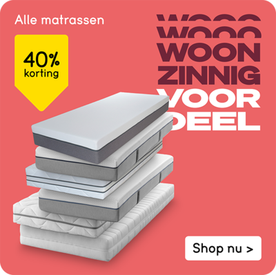 Alle matrassen 40% korting