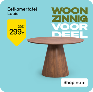 Eetkamertafel Louis van 329,- voor 299,-