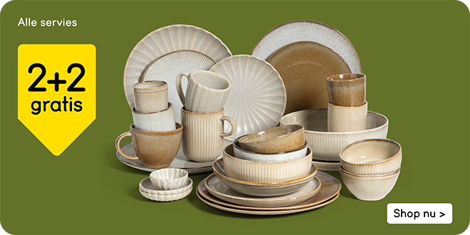 Alle servies 2+2 gratis