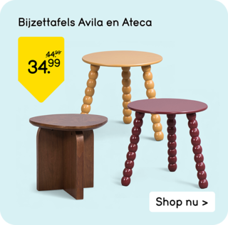 Bijzettafels Avila en Ateca van 44,99 voor 34,99