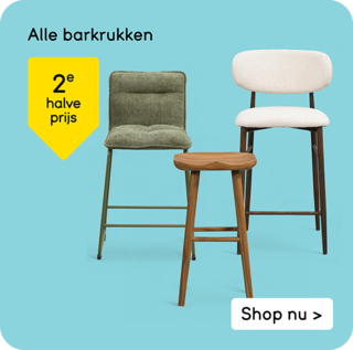 Alle barkrukken 2e halve prijs