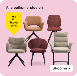 Alle eetkamerstoelen 2e halve prijs
