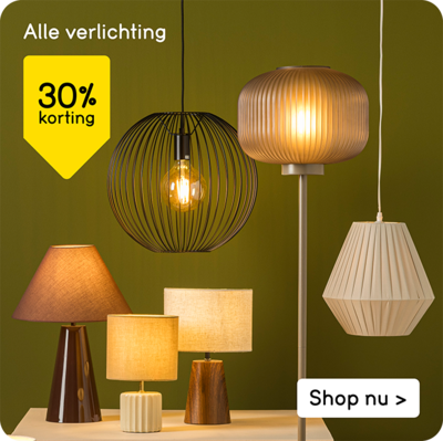 Alle verlichting 30% korting 